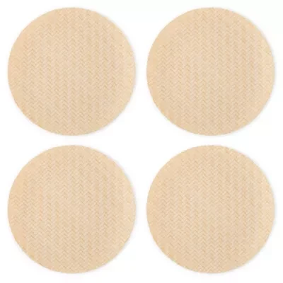 Turquoise Sun 15in Faux Rattan Natural 4-pc. Placemats