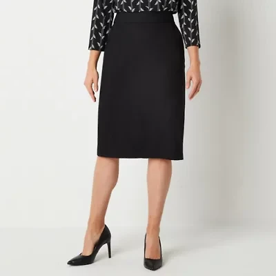 Liz Claiborne Womens Mid Rise Pencil Skirt