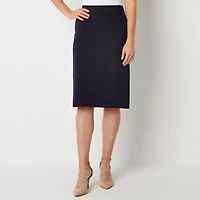 Liz Claiborne Womens Mid Rise Pencil Skirt