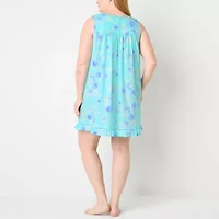 Adonna Womens Scoop Neck Short Sleeve Plus Nightgown