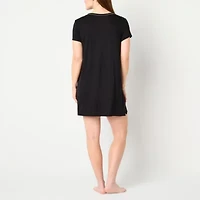 Liz Claiborne Cool and Calm Womens Plus Short Sleeve Crew Neck Nightshirt