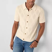 Frye and Co. Mens Short Sleeve Button Cardigan