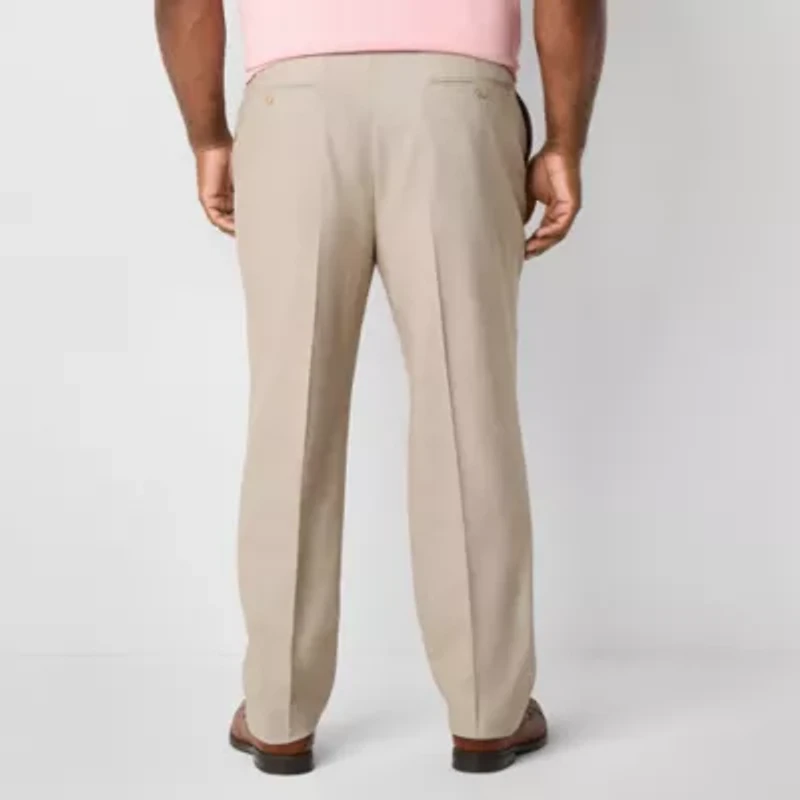 Shaquille O'Neal XLG Mens Big and Tall Stretch Fabric Classic Fit Flat Front Suit Pant