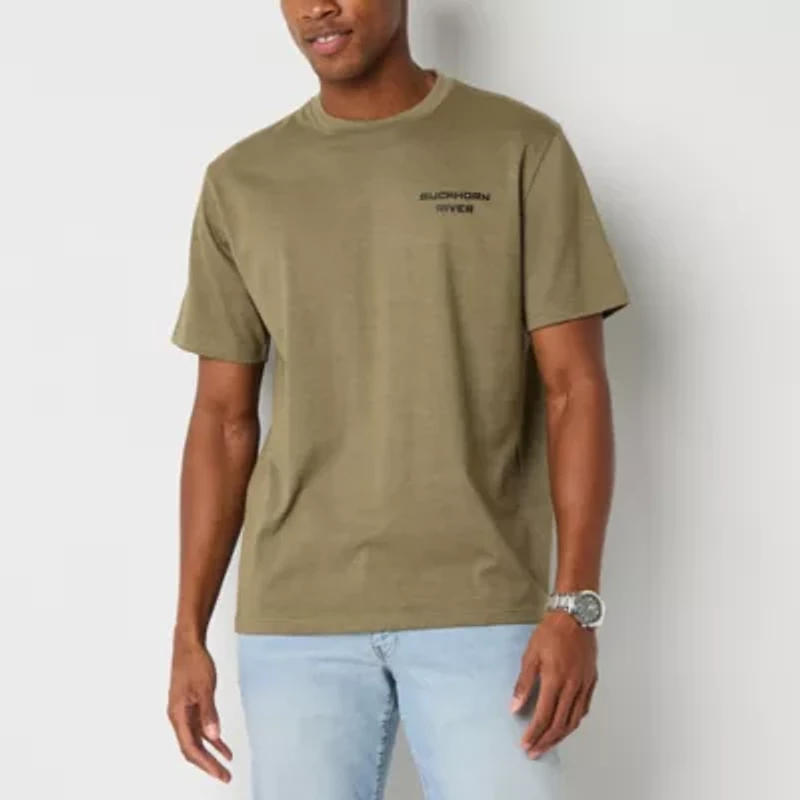 Buckhorn River Mens Crew Neck Short Sleeve Regular Fit Graphic T-Shirt