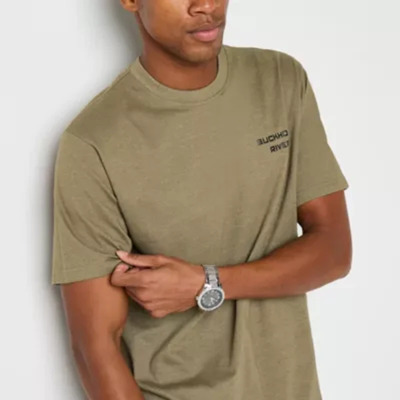 Buckhorn River Mens Crew Neck Short Sleeve Regular Fit Graphic T-Shirt