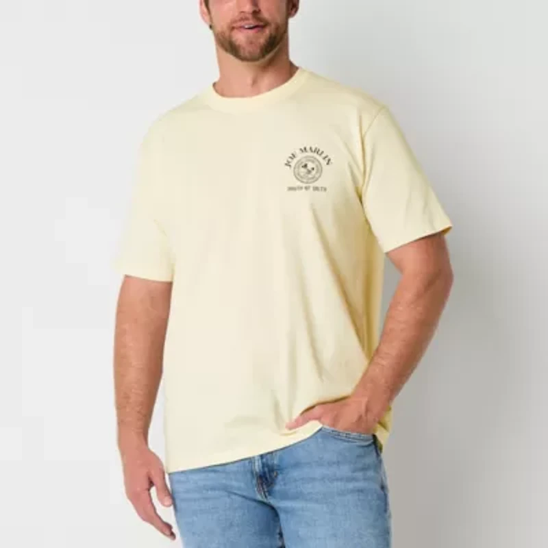 Joe Marlin Mens Crew Neck Short Sleeve Regular Fit Graphic T-Shirt