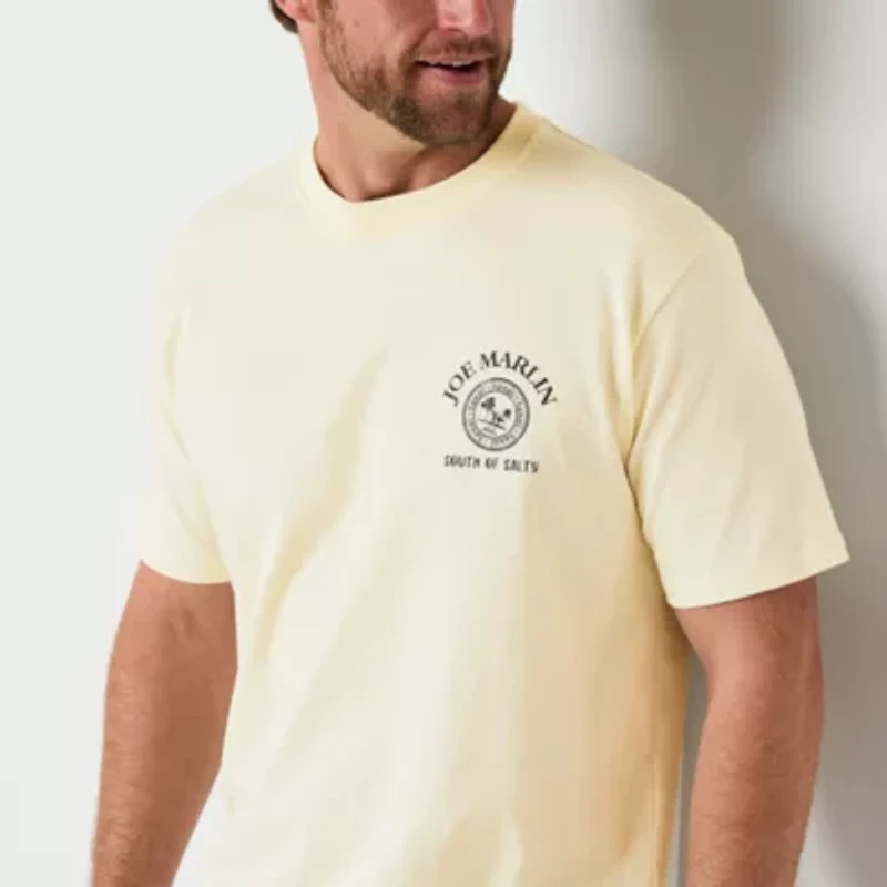 Joe Marlin Mens Crew Neck Short Sleeve Regular Fit Graphic T-Shirt