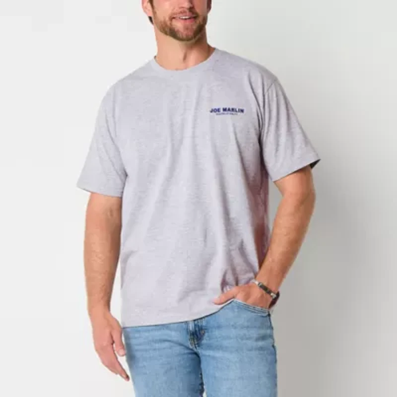 Joe Marlin Mens Crew Neck Short Sleeve Regular Fit Graphic T-Shirt