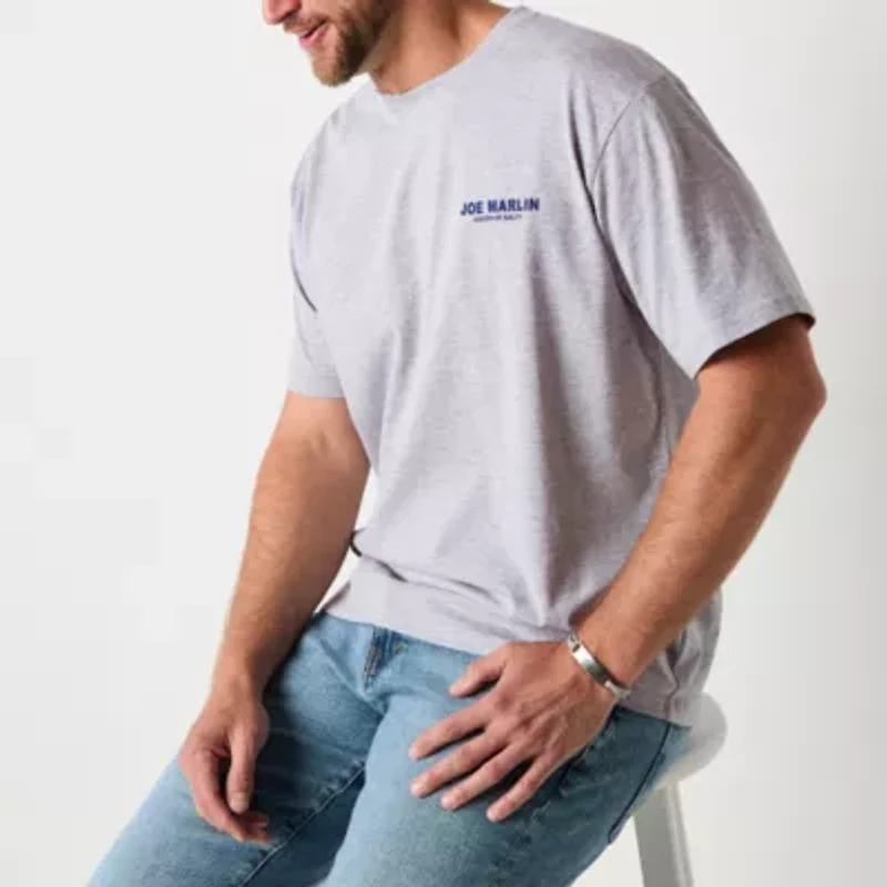 Joe Marlin Mens Crew Neck Short Sleeve Regular Fit Graphic T-Shirt