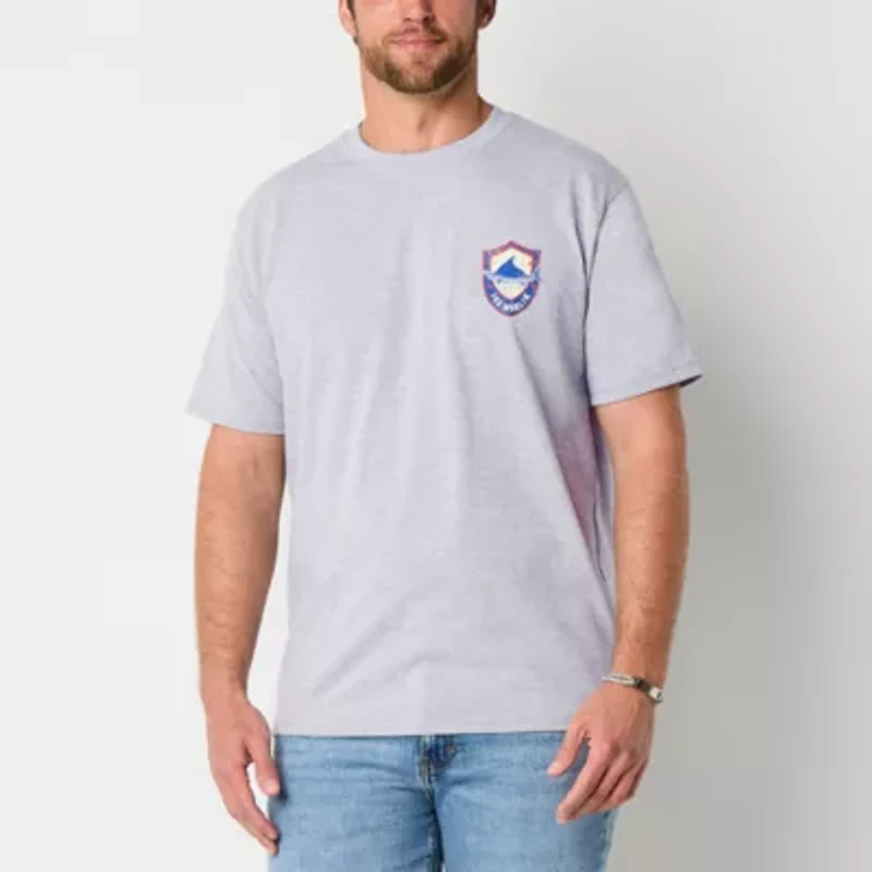 Joe Marlin Mens Crew Neck Short Sleeve Regular Fit Graphic T-Shirt