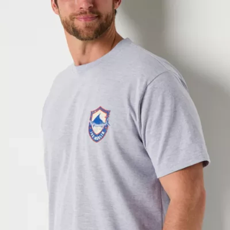 Joe Marlin Mens Crew Neck Short Sleeve Regular Fit Graphic T-Shirt