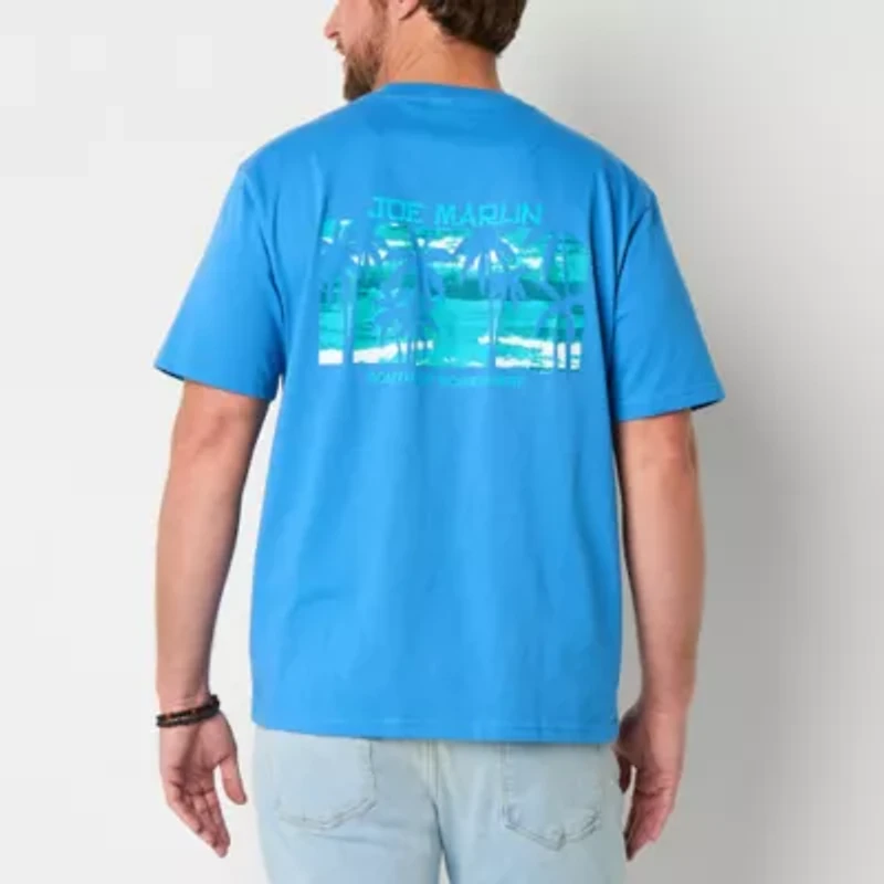 Joe Marlin Mens Crew Neck Short Sleeve Regular Fit Graphic T-Shirt