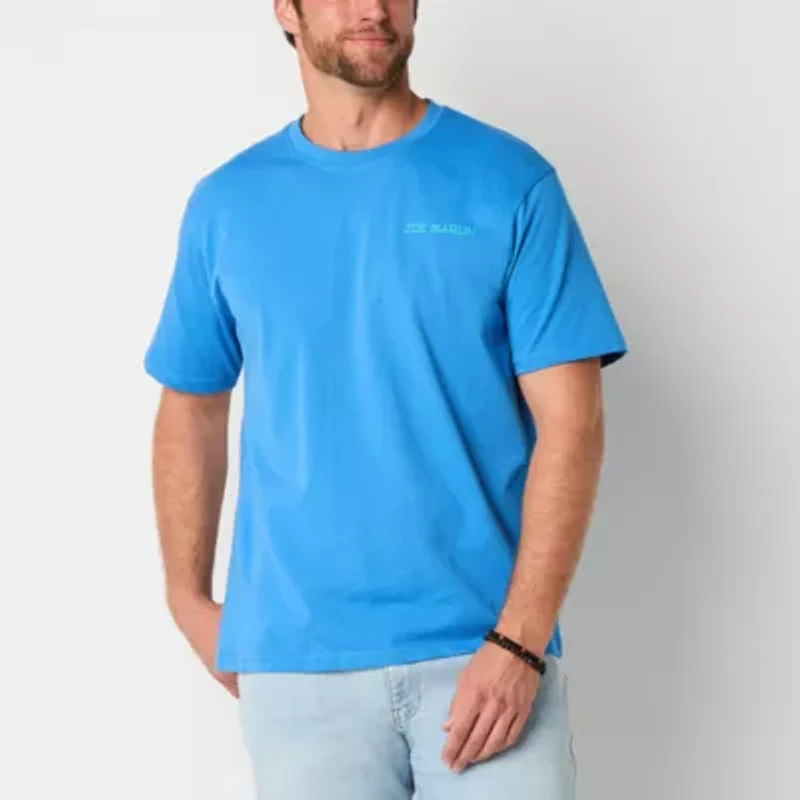 Joe Marlin Mens Crew Neck Short Sleeve Regular Fit Graphic T-Shirt