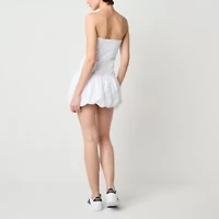 Arizona Bubble Hem Womens Sleeveless Juniors Fit + Flare Dress