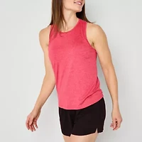 Xersion Everyday Womens High Neck Sleeveless Shelf Bra Tank Top
