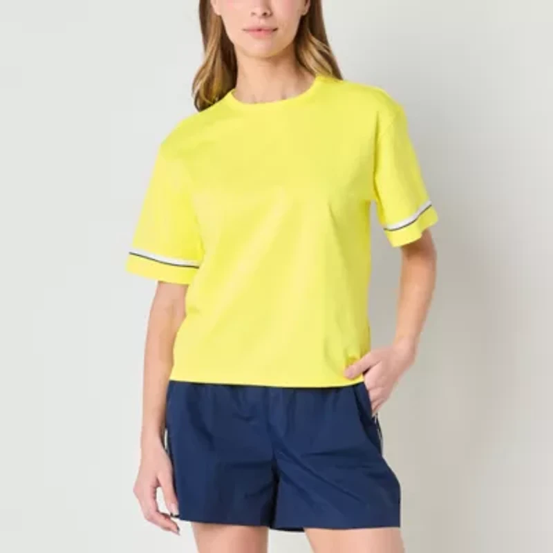 Xersion Womens Cotton Crew Neck Short Sleeve T-Shirt