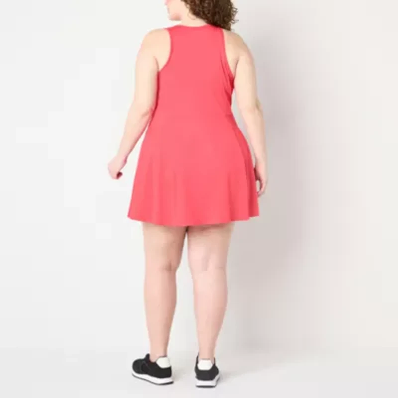 Xersion Everultra-Lite Womens Plus Sleeveless Built Bra Tennis Dress