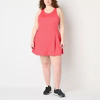 Xersion Everultra-Lite Womens Plus Sleeveless Built Bra Tennis Dress