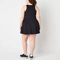 Xersion Everultra-Lite Womens Plus Sleeveless Built Bra Tennis Dress