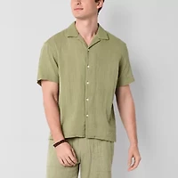 Arizona Mens Short Sleeve Button-Down Shirt