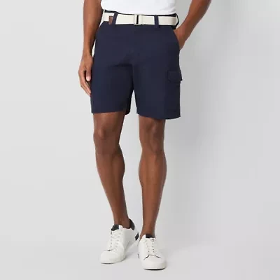 U.S. Polo Assn. Belted Mens 9 1/2" Stretch Fabric Cargo Short