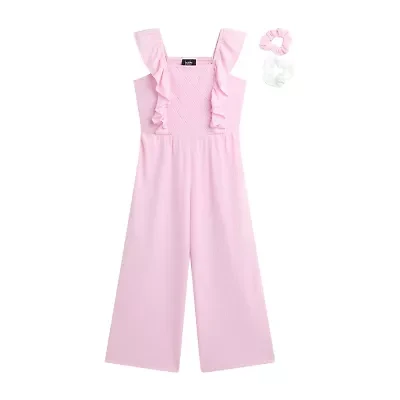 by&by girl Big Kid Girls Square Neck Sleeveless Jumpsuit