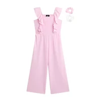 by&by girl Big Kid Girls Square Neck Sleeveless Jumpsuit