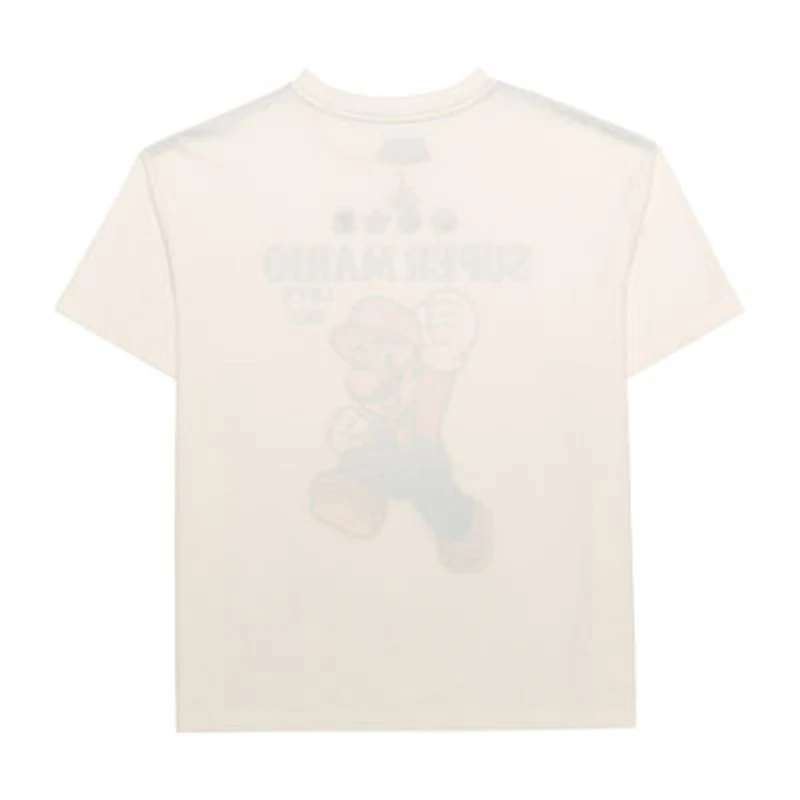 Novelty Mens Crew Neck Short Sleeve Regular Fit Super Mario Graphic T-Shirt