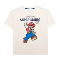Novelty Mens Crew Neck Short Sleeve Regular Fit Super Mario Graphic T-Shirt