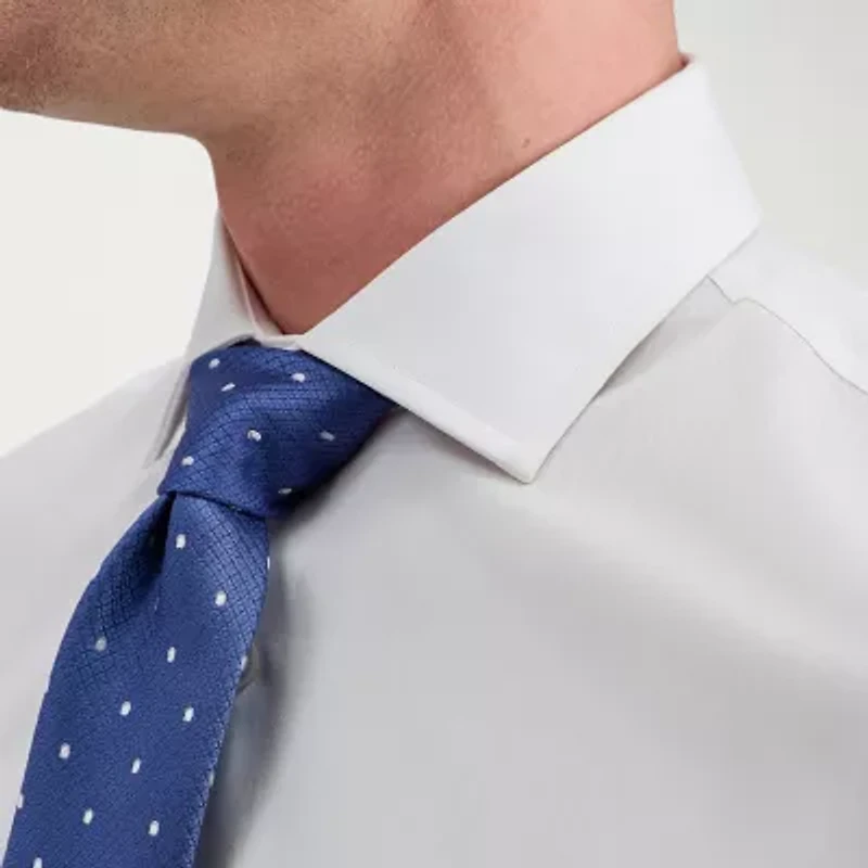 Haggar Mens Slim Fit Wrinkle Free Long Sleeve Dress Shirt