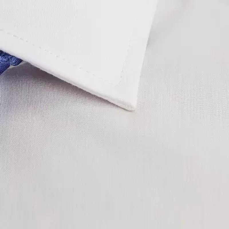 Haggar Mens Slim Fit Wrinkle Free Long Sleeve Dress Shirt