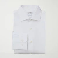 Haggar Mens Slim Fit Wrinkle Free Long Sleeve Dress Shirt