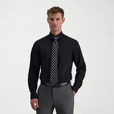 Haggar Mens Slim Fit Wrinkle Free Long Sleeve Dress Shirt