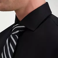 Haggar Mens Slim Fit Wrinkle Free Long Sleeve Dress Shirt