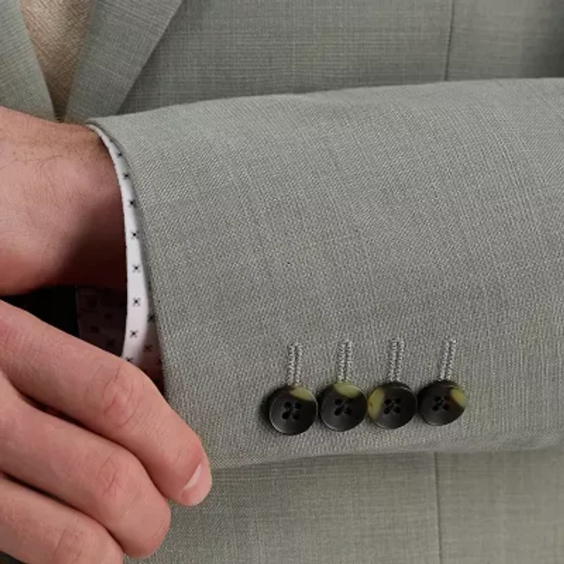 Haggar JMH Tailored Prince Of Wales Mens Plaid Modern Fit Sport Coat