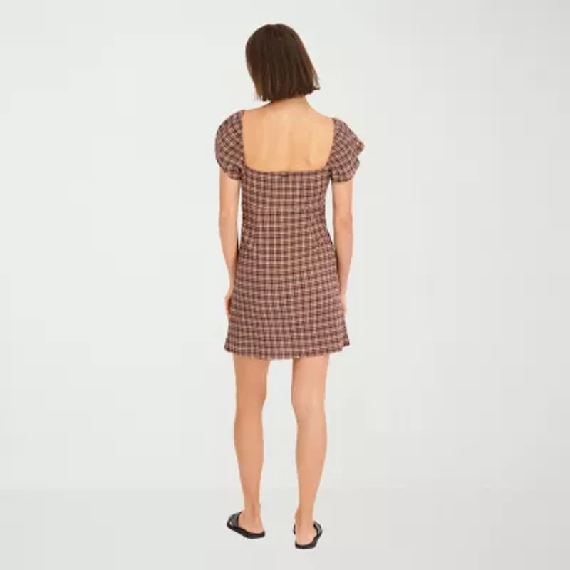 VOLCOM Womens Juniors Short Sleeve Sundress