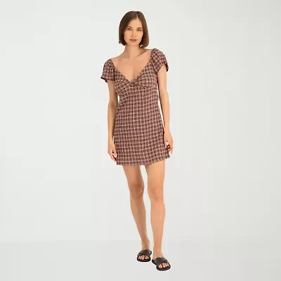 VOLCOM Womens Juniors Short Sleeve Sundress