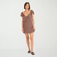 VOLCOM Womens Juniors Short Sleeve Sundress