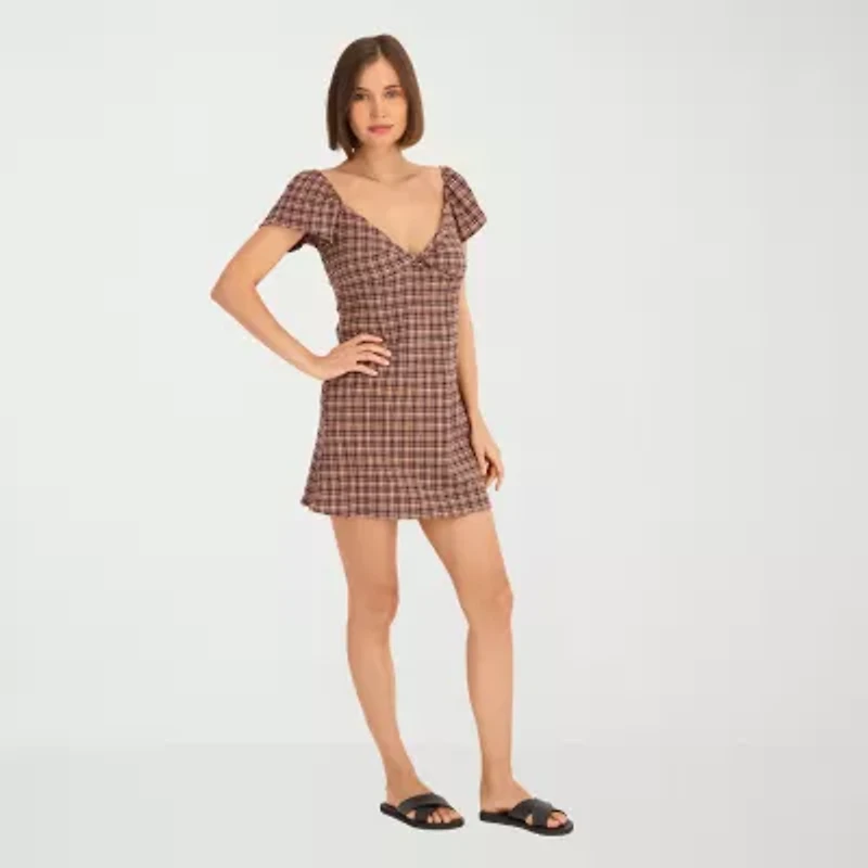 VOLCOM Womens Juniors Short Sleeve Sundress