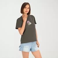 VOLCOM Womens Crew Neck Short Sleeve Graphic T-Shirt