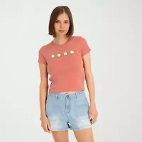VOLCOM Womens Juniors Short Sleeve Graphic T-Shirt