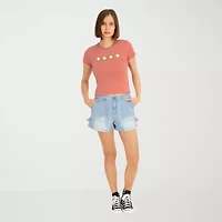 VOLCOM Womens Juniors Short Sleeve Graphic T-Shirt