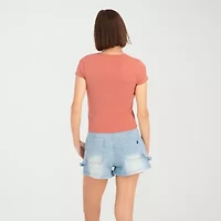 VOLCOM Womens Juniors Short Sleeve Graphic T-Shirt