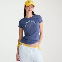 AEROPOSTALE Womens Juniors Crew Neck Short Sleeve Regular Fit Graphic T-Shirt