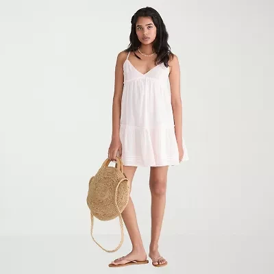 AEROPOSTALE Womens Juniors Sleeveless Spaghetti Straps Fit + Flare Dress