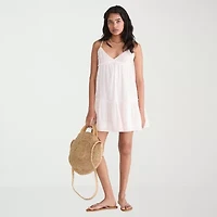 AEROPOSTALE Womens Juniors Sleeveless Spaghetti Straps Fit + Flare Dress