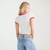 AEROPOSTALE Womens Juniors Crew Neck Short Sleeve Regular Fit Graphic T-Shirt