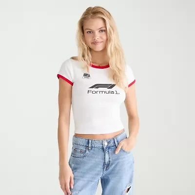 AEROPOSTALE Womens Juniors Crew Neck Short Sleeve Regular Fit Graphic T-Shirt