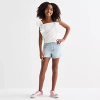 Vanilla Star Big Kid Girls High Rise Shortie Short