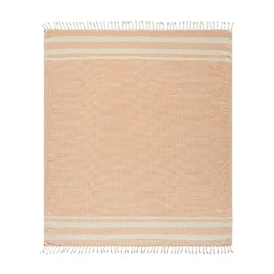 LR Home Beena Stripe Washable Reversible Throw